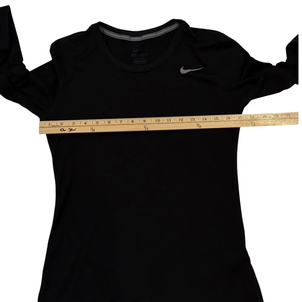 Nike Running Shirts Lot of 3 Womens Small Black Dri Fit Short Sleeve Long Sleeve